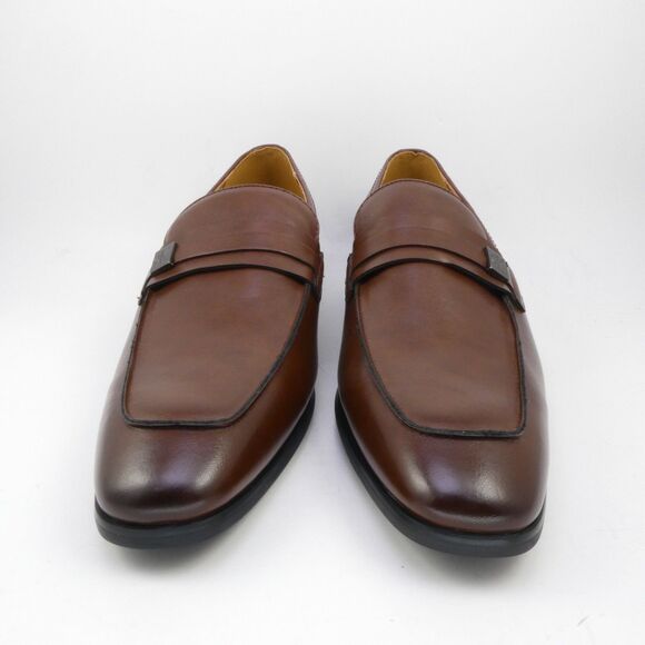 Calvin Klein Men\'s Brown Leather Dress Loafers US Size 10.5 Slip On Square Toe main image 9